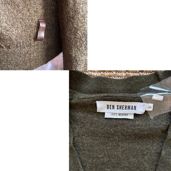 Ben Sherman 100% Merino Wool Skull Cardigan – Women’s L (Tagged Men’s XXL) - Picture 7 of 8